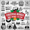 260 Christmas SVG Bundle, Winter svg, Santa SVG, Holiday, Merry Christmas, Christmas Bundle, Funny Christmas Shirt, Cut File Cricut
