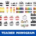 Teacher Monogram SVG Bundle: Split Name Design (digital Download) - Etsy