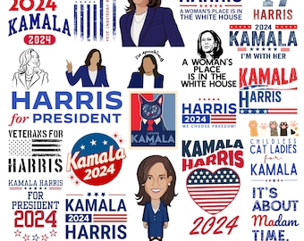 Kamala Harris 2024 Svg Png Bundle, kamala Harris For President, Madam President, Harris Prosecutor Vs Felon 2024, Kamala 2024, Harris 2024