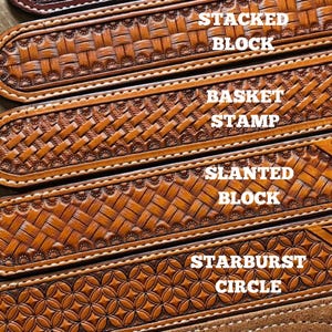 Hand-tooled Leather Belt with options