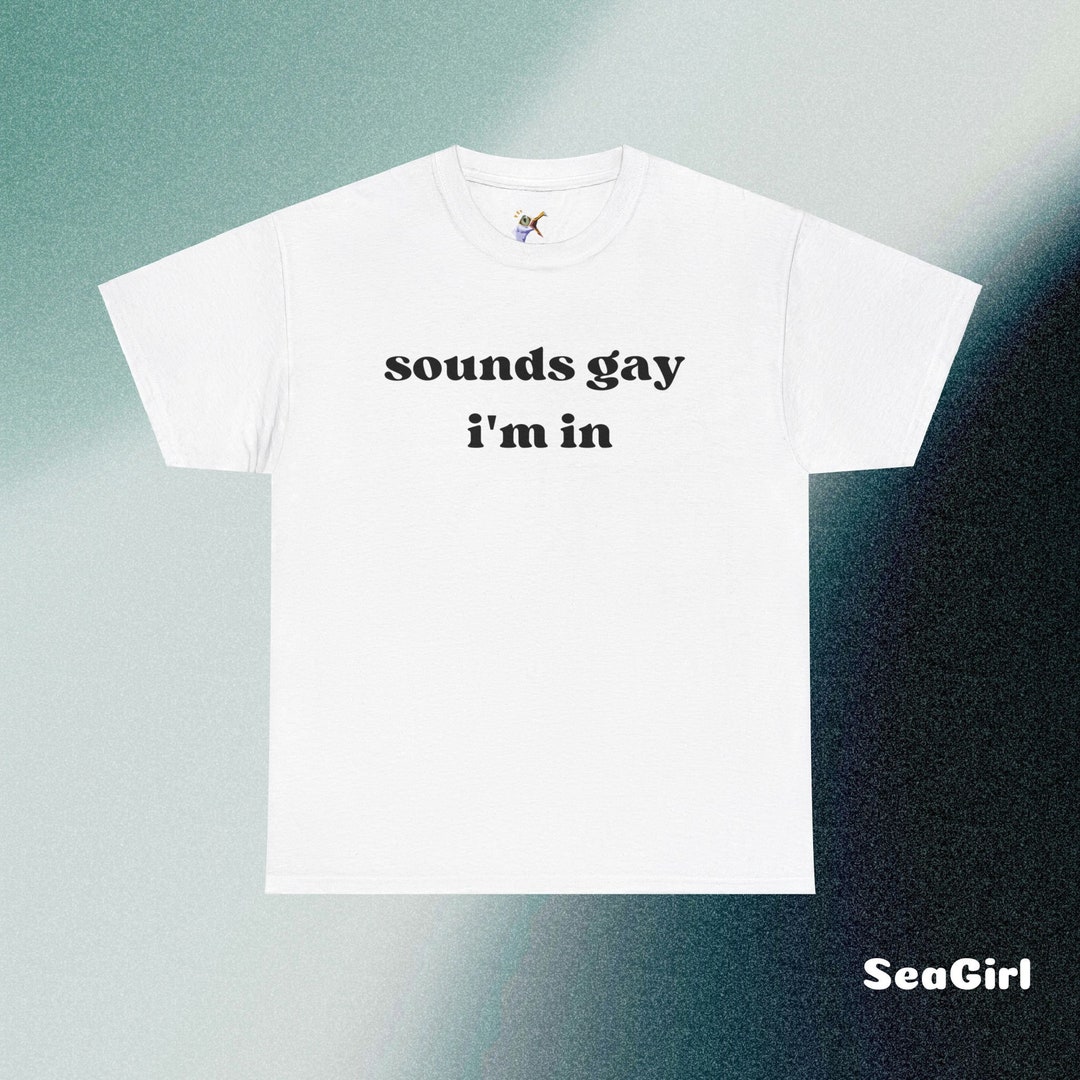 Sounds Gay Im in Tshirt Joke Shirt Lesbian Gay Funny Tee Trending Shirt Meme Shirt Graphic Tee