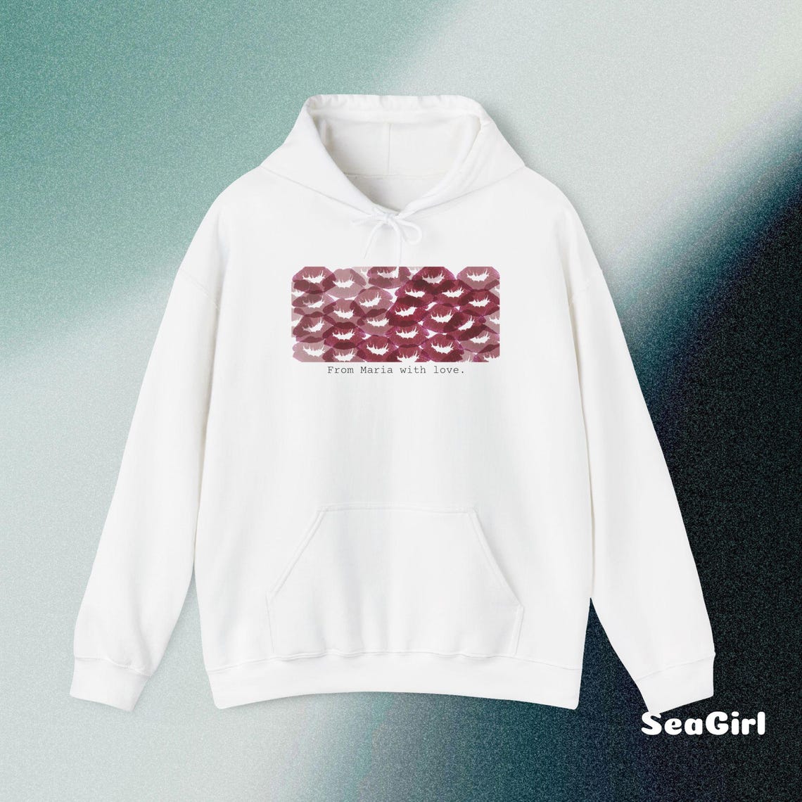Love and Kisses fuzzy hoodie basketball main image 1