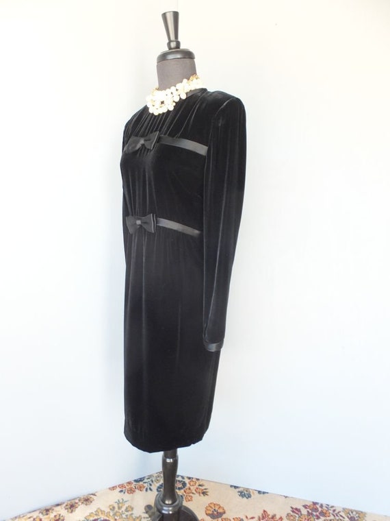 Vintage ALBERT NIPON, LBD, 1980s Luxurious Black … - image 5