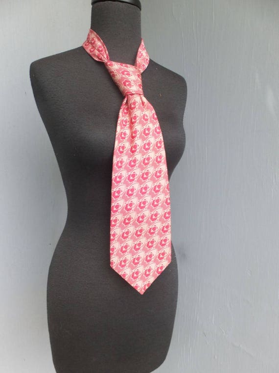 Vintage Men's Necktie, Pink Red Suit Tie by Wembl… - image 2