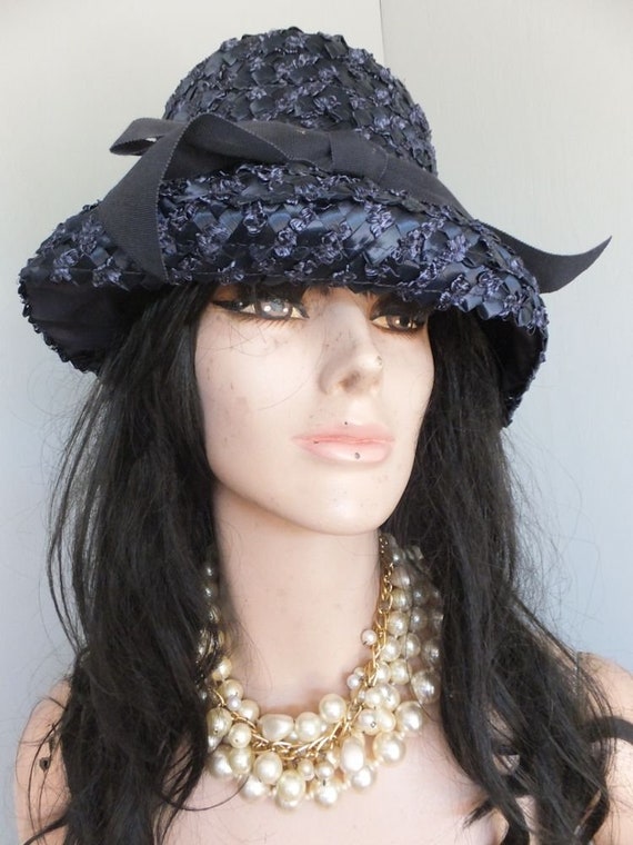 Vintage Summer Straw Hat, 1920s, 30s or 1940s Nav… - image 2