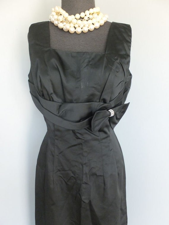 Vintage Dress, Satin, Black, Cocktail, Dinner, Hol