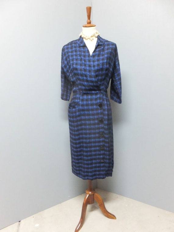 ann taylor blue wrap dress Ann Taylor Blue Knit Faux Wrap Dress