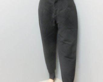 Vintage 90s Bogner Black Stretch Stirrup Ski Pants size 12,  28 waist, Made in USA, Ski Pants
