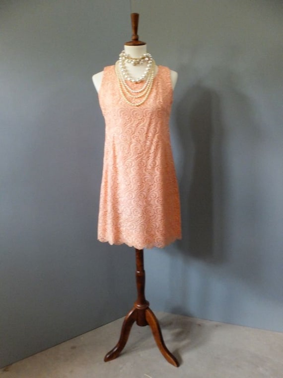 1960s Lace Dress, Valley of the Dolls, Shift Dress