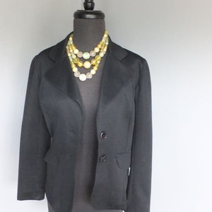 Vintage Jacket, 1970s Frank Lee of California, Black Jacket, Polyester, Sportswear/Suit Jacket, Medium or 9/10 image 8