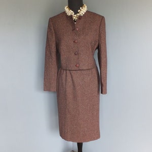 Vintage Pendleton Wolle Anzug, Bown Tweed Winteranzug, Rock & Jacke, NOS, nie getragen, Academia, Größe 10