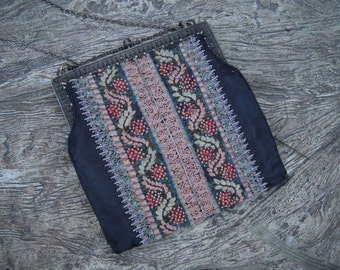 1920s Purse, Flapper, Beaded & Embroidered Purse, 1920s, Art Deco, Evening, Collectible