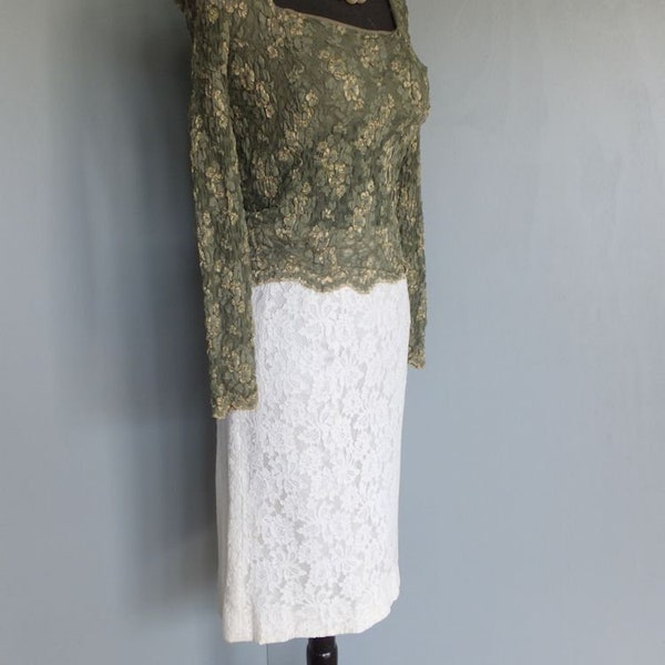 Lace Pencil Skirt - Etsy