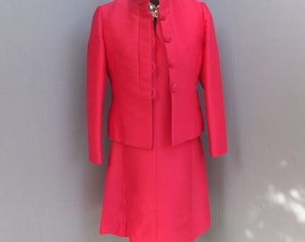 Vintage RONA, Shift Dress, Wiggle, Madmen Dress w/Matching Jacket, Holiday Dress, Medium