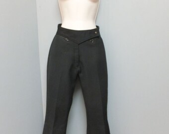 Vintage OBERMEYER Black Stretch Ski Pants Skiwear size 4S,  24 waist, Made in Japan