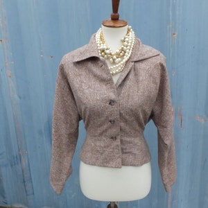 Hermosa chaqueta corta y ajustada Youthcraft de los años 40,