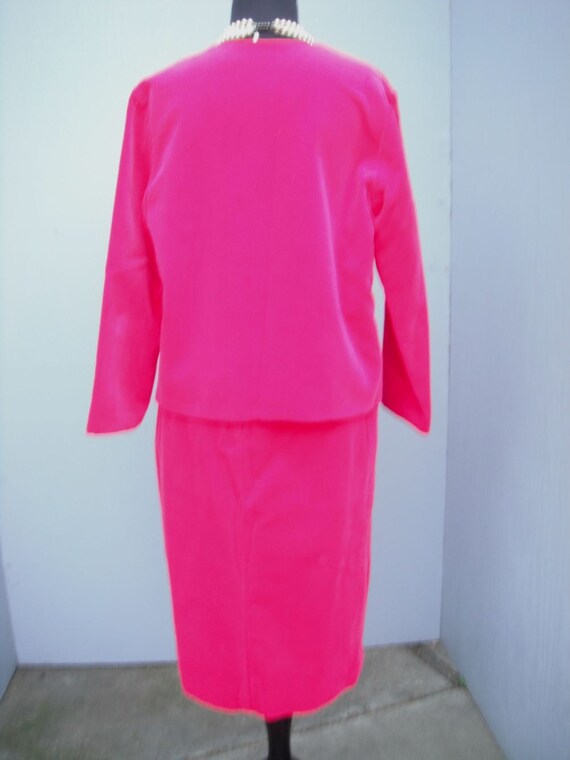 Vintage Suit, Two Piece Pink Velour Suit, Geno Ca… - image 4