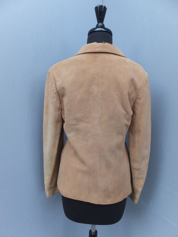Vintage SUEDE Leather Jacket, 70s, Peter Caruso, … - image 4