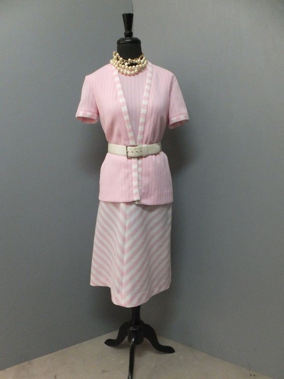 Vintage 1970s/80s R & K Knits 2 pc Dress w/Matchi… - image 9