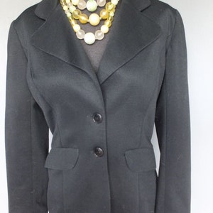 Vintage Jacket, 1970s Frank Lee of California, Black Jacket, Polyester, Sportswear/Suit Jacket, Medium or 9/10 image 7