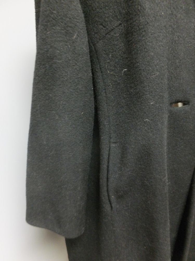Vintage 1950s/60s Forstmann 100% Virgin Wool Full Length Coat, Black ...