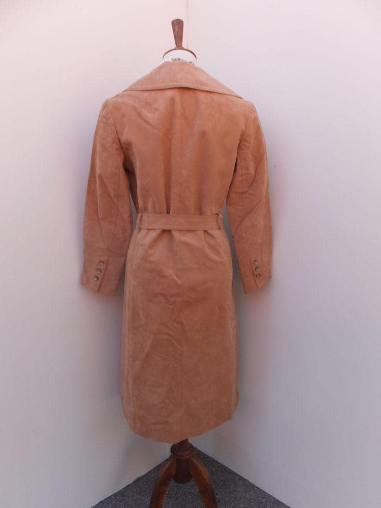 Vintage 1970s Nordstrom Luigi's Fashions Faux Suede Coat / Camel