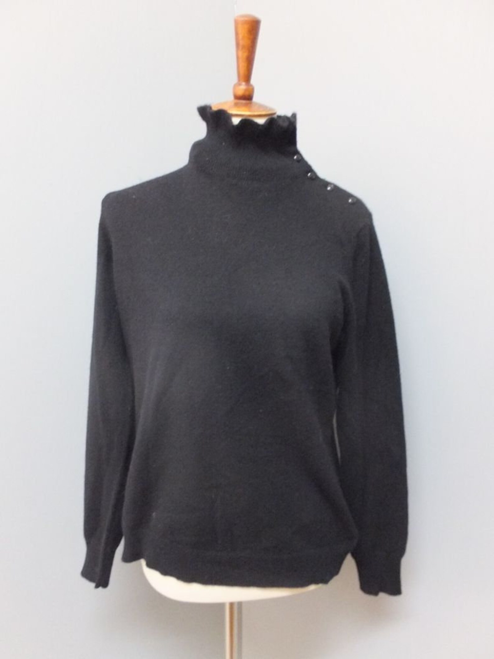 1980s/90s RALPH LAUREN Black Cashmere Sweater Long Sleeve | Etsy