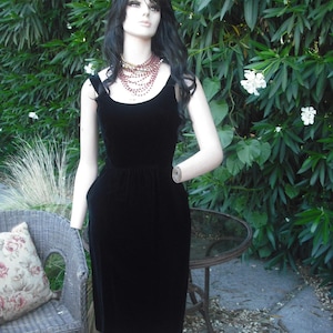 Vintage Lilli Diamond Black Velvet Dress w/Matching Jacket, Dinner or Cocktail Dress, After Six