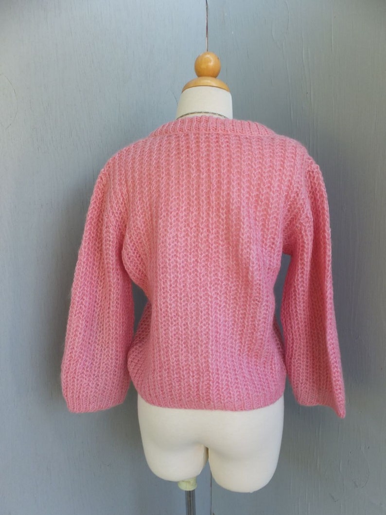 Vintage Sweater, RARE 1950s/60s Evan Picone Mohair Sweater, Pullover, Pink Mohair Sweater, Medium/Large image 4
