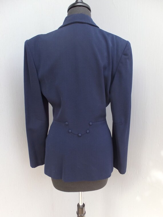 Vintage 1940s Navy Blue Jacket, Ladies Jacket, Wo… - image 3