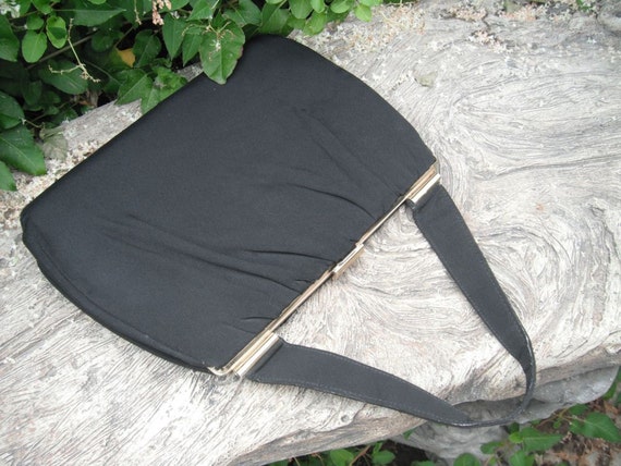 Vintage Evening Bag, Large Black Evening/Formal P… - image 3