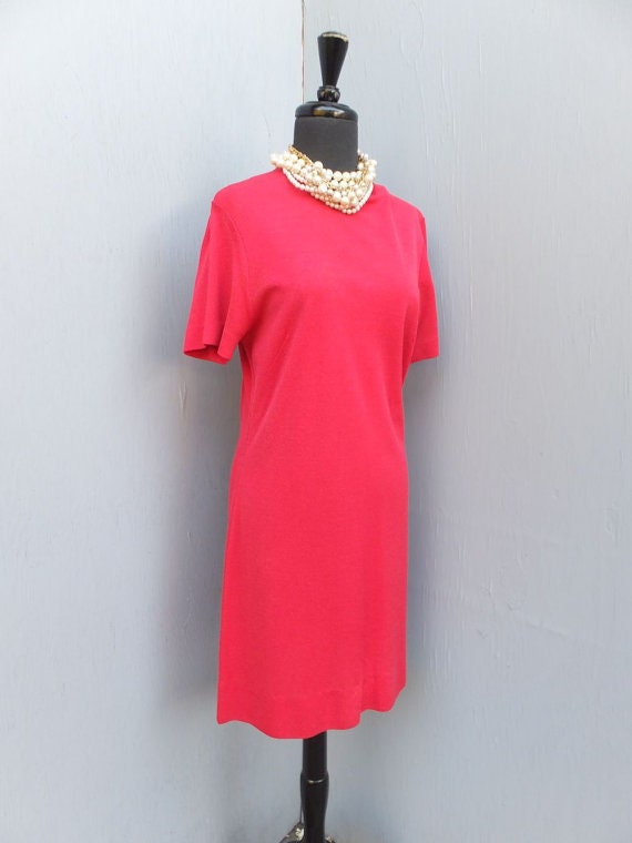 Vintage Dress, 1970s James Kenrob by Dalton, Red … - image 3