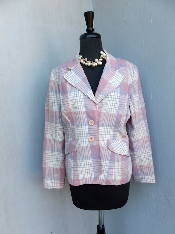 Vintage 1970s Jacket Frank Lee of California Wool Plaid | Etsy