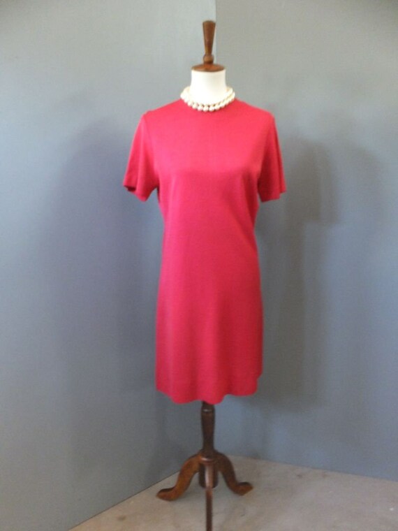 Vintage Dress, 1970s James Kenrob by Dalton, Red … - image 9