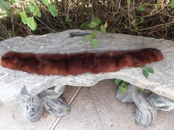 Vintage Mink Fur Collar, 4 inches by 36 inches an… - image 5