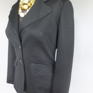 Vintage Jacket, 1970s Frank Lee of California, Black Jacket, Polyester, Sportswear/Suit Jacket, Medium or 9/10 image 5