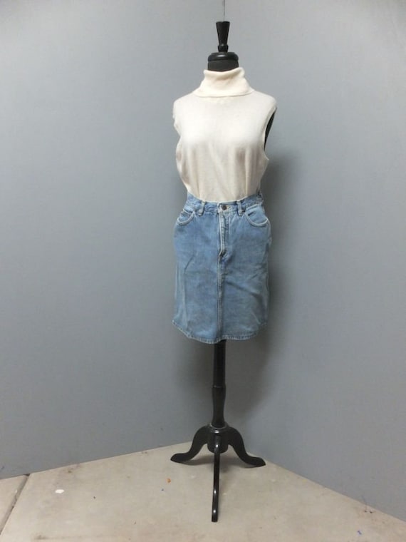 1980s/90s ESPRIT JEANS Denim Skirt Short All Seas… - image 1