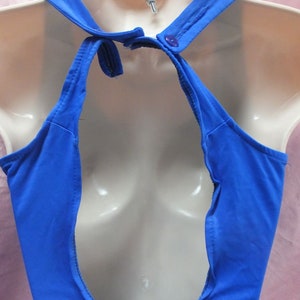 Maxine of Hollywood Swimwear, 90s Does 50s BLUE One Piece Swimsuit OR Bathing Suit size 12 image 7