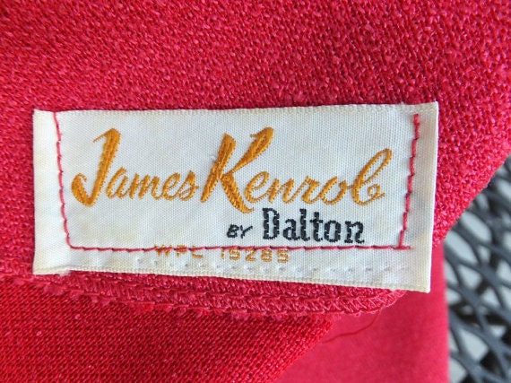 Vintage Dress, 1970s James Kenrob by Dalton, Red … - image 10