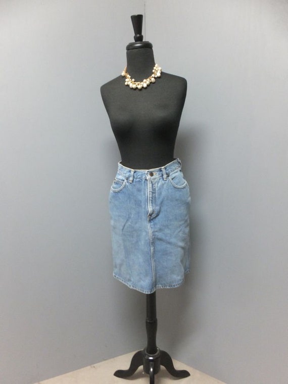 1980s/90s ESPRIT JEANS Denim Skirt Short All Seas… - image 2