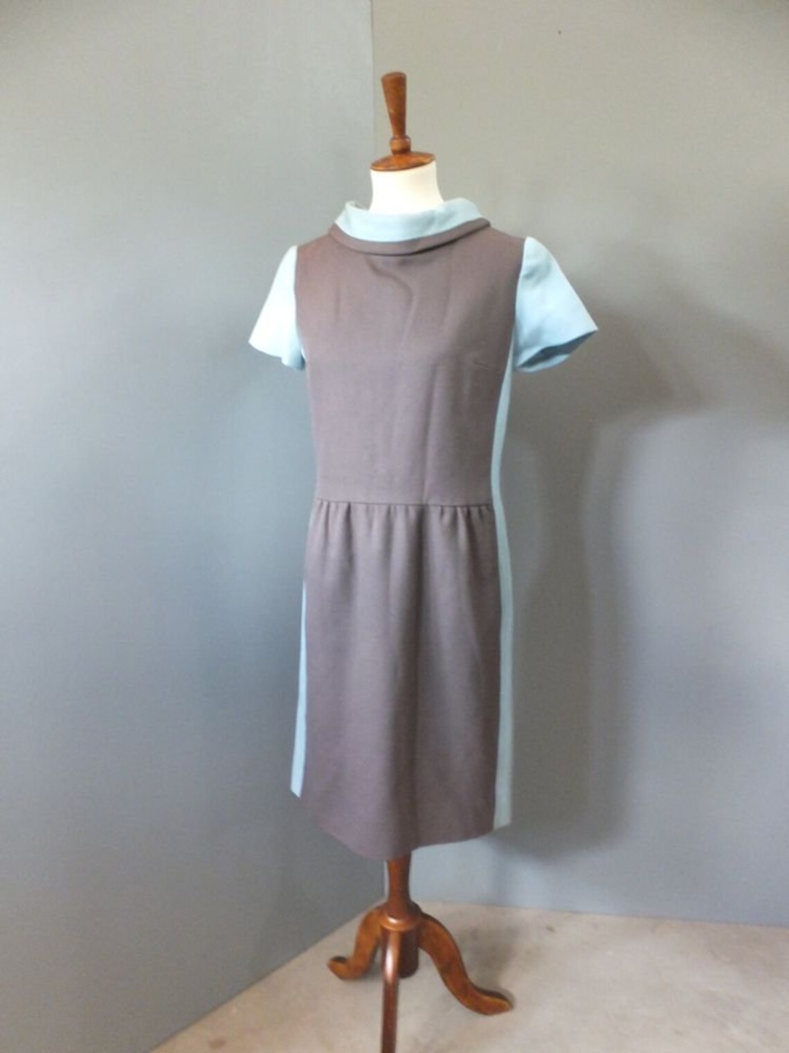 60er/70er Jahre Kleid Jerry Silverman Braunes und Blaues | Etsy