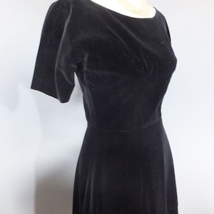 Vintage 1950s Dress, ANNE FOGARTY Black Velvet, Party, Rockabilly, Full Circle Skirt...Fit and Flare, LBD, Cocktail, Dinner,  36 Bust