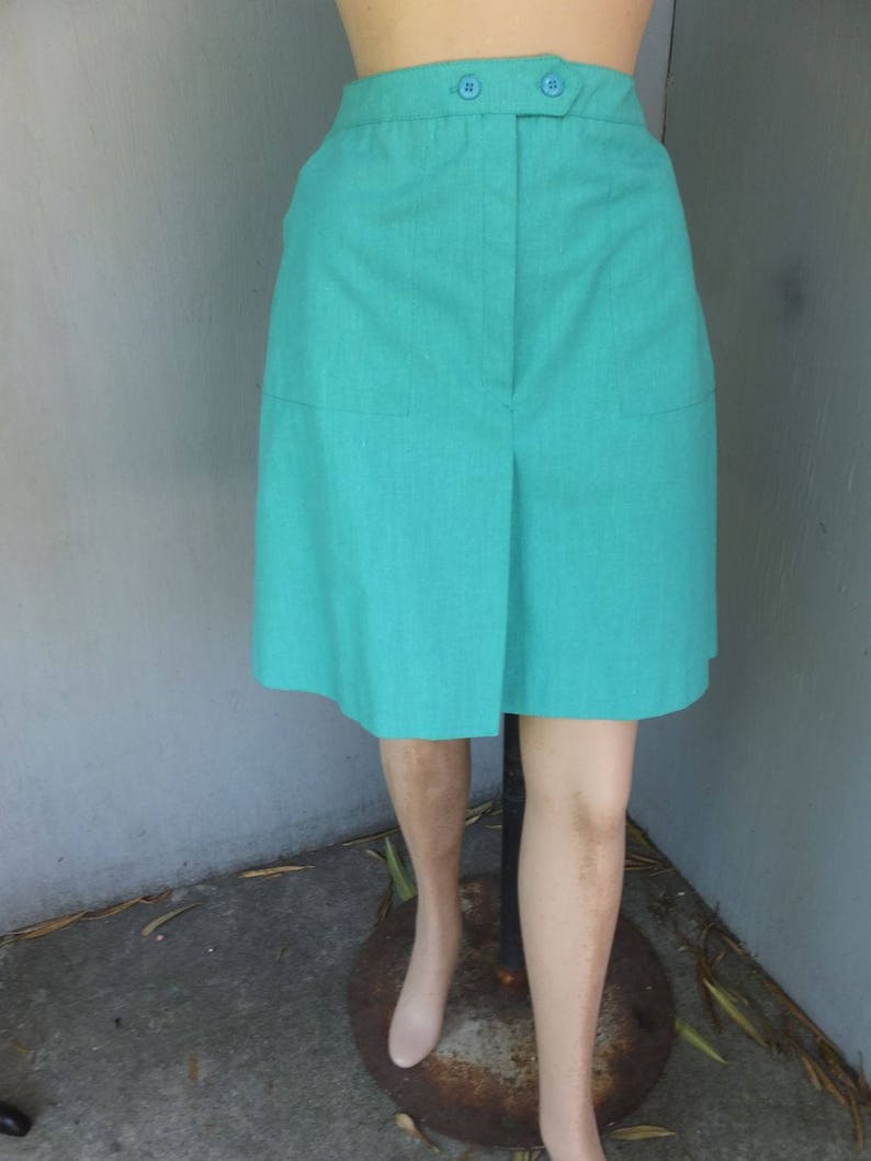 Vintage 1970s Coulotte Skirt CATALINA Turquoise Green - Etsy