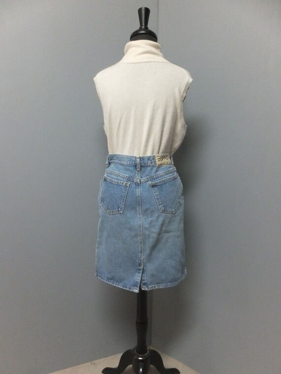 1980s/90s ESPRIT JEANS Denim Skirt Short All Seas… - image 4