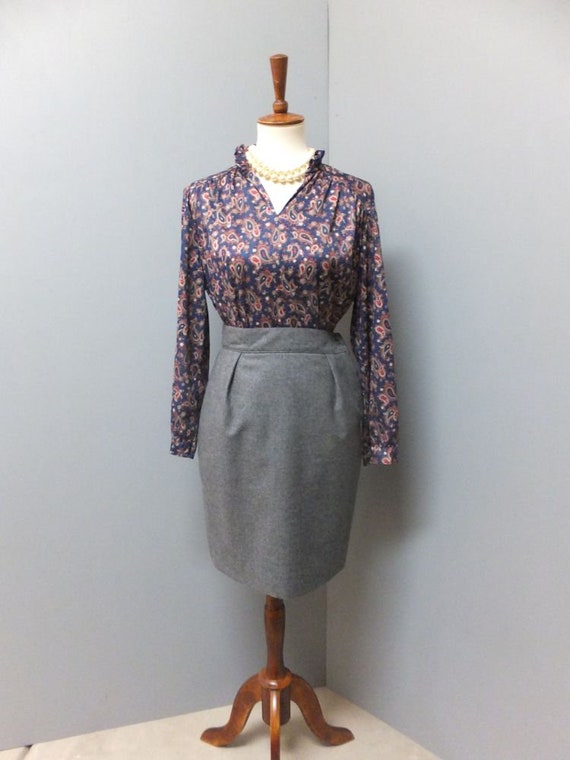 Vintage BROOKS BROHERS Pencil Skirt, Classic Wool 