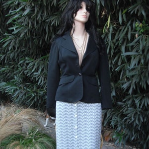 Vintage Jacket, 1970s Frank Lee of California, Black Jacket, Polyester, Sportswear/Suit Jacket, Medium or 9/10 image 4