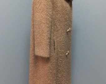 Vintage 1960s Double Breasted Mohair & Mink Collar Full Length