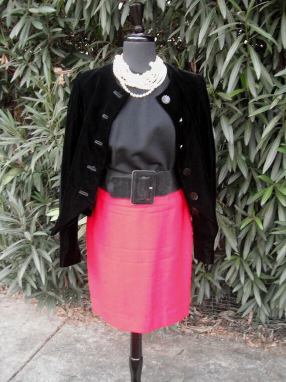 Vintage 60s Pencil Skirt, Red Wool Pendleton Skir… - image 5