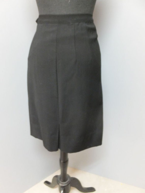 1950s Vintage Skirt, Youthcraft, Sexy Black Wool … - image 8