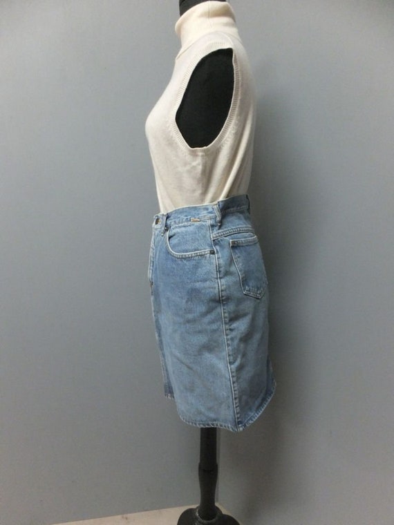 1980s/90s ESPRIT JEANS Denim Skirt Short All Seas… - image 6